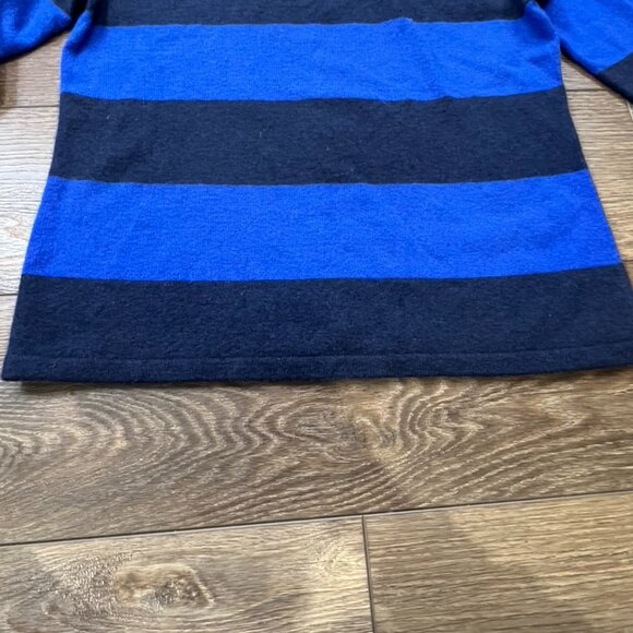 Fenn Wright Manson 2-ply 100% Cashmere Women's Striped Crewneck Sweater Blue L - Picture 7 of 12